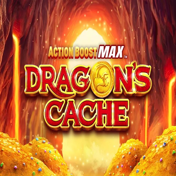 Action Boost Max Dragon's Cache logo – Slots by SpinPlay Games at Ritzo Casino