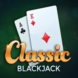Classic Blackjack slot logo by Red Tiger Gaming at Ritzo Casino